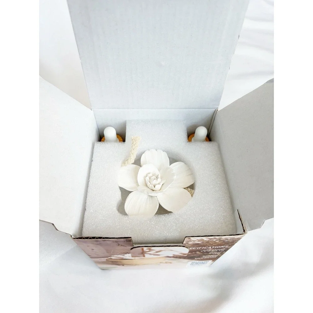 White Succulent Porcelain Passive Essential Oil Diffuser with 5ml  essential oil